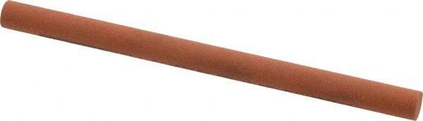 Norton - 4" Long x 1/4" Diam x 1/4" Thick, Aluminum Oxide Sharpening Stone - Round, Fine Grade - Benchmark Tooling