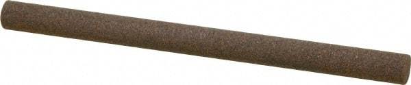 Norton - 4" Long x 1/4" Diam x 1/4" Thick, Aluminum Oxide Sharpening Stone - Round, Coarse Grade - Benchmark Tooling