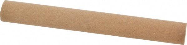 Norton - 4" Long x 1/2" Diam x 1/2" Thick, Aluminum Oxide Sharpening Stone - Round, Medium Grade - Benchmark Tooling