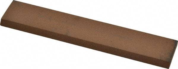 Norton - 5" Long x 1" Wide x 3/16" Thick, Aluminum Oxide Sharpening Stone - Rectangle, Medium Grade - Benchmark Tooling