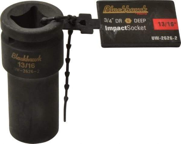 Blackhawk by Proto - 3/4" Drive 13/16" Deep Impact Socket - 6 Points, 3-1/4" OAL - Benchmark Tooling