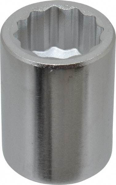 Blackhawk by Proto - 1", 3/4" Drive, Standard Hand Socket - 12 Points, 2" OAL, Chrome Finish - Benchmark Tooling