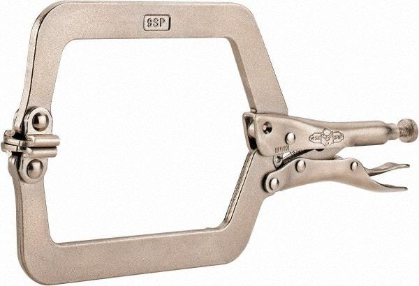 Irwin - 9" OAL C-Clamp Locking Pliers - 4-3/4" Jaw Depth, 4-1/2" Jaw Opening - Benchmark Tooling