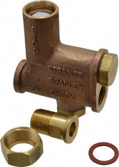 Bradley - Wash Fountain Combination Stop Strainer & Check Valve - For Use with Bradley Foot-Controlled Wash Fountains - Benchmark Tooling