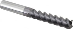 Accupro - 3/4", 3-1/4" LOC, 3/4" Shank Diam, 6" OAL, 3 Flute, Solid Carbide Square End Mill - Single End, AlTiN Finish, Spiral Flute, 60° Helix, Centercutting, Right Hand Cut, Right Hand Flute - Benchmark Tooling