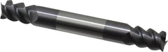 Accupro - 5/16", 7/16" LOC, 5/16" Shank Diam, 2-1/2" OAL, 3 Flute, Solid Carbide Square End Mill - Double End, AlTiN Finish, Spiral Flute, 60° Helix, Centercutting, Right Hand Cut, Right Hand Flute - Benchmark Tooling