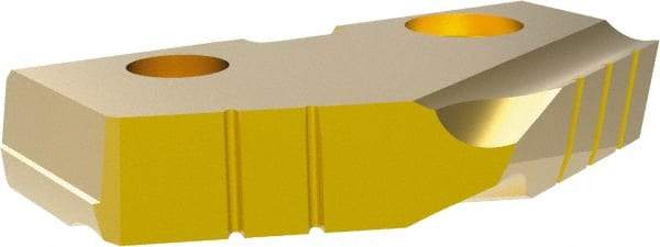 Allied Machine and Engineering - 1-23/32" Diam x 1/4" Thick, Seat Code 3, 132° Included Angle Spade Drill Insert - TiN Coated, Carbide, Grade P40, Series T-A - Benchmark Tooling