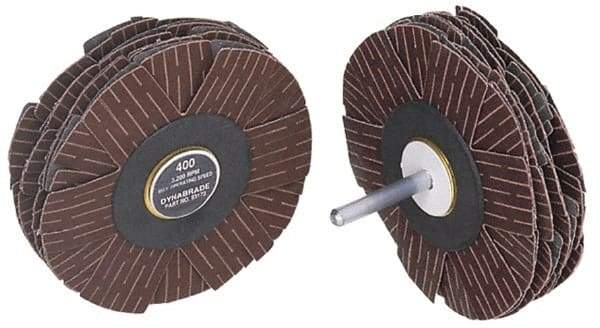 Dynabrade - 4" Diam 220 Grit Coated Sanding Star - Very Fine Grade, Spindle Mount - Benchmark Tooling