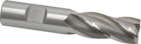 OSG - 3/4", 1-5/8" LOC, 3/4" Shank Diam, 3-7/8" OAL, 4 Flute, Vanadium High Speed Steel Square End Mill - Single End, Uncoated, Spiral Flute, 30° Helix, Centercutting, Right Hand Cut, Right Hand Flute, Series 574 - Benchmark Tooling