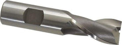 OSG - 3/4", 1-5/16" LOC, 3/4" Shank Diam, 3-9/16" OAL, 2 Flute, Vanadium High Speed Steel Square End Mill - Single End, Uncoated, Spiral Flute, 30° Helix, Centercutting, Right Hand Cut, Right Hand Flute, Series 573 - Benchmark Tooling