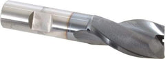 OSG - 13/16", 1-1/2" LOC, 5/8" Shank Diam, 3-5/8" OAL, 2 Flute, Vanadium High Speed Steel Square End Mill - Single End, TiCN Finish, Spiral Flute, 30° Helix, Centercutting, Right Hand Cut, Right Hand Flute, Series 573 - Benchmark Tooling