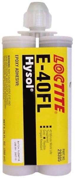 Loctite - 200 mL Cartridge Two Part Epoxy - 40 min Working Time, 3,750 psi Shear Strength, Series E-40FL - Benchmark Tooling