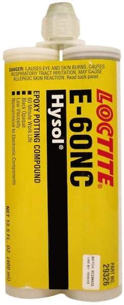 Loctite - 400 mL Cartridge Two Part Epoxy - 60 min Working Time, 3,110 psi Shear Strength, Series E-60NC - Benchmark Tooling