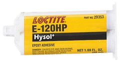 Loctite - 50 mL Cartridge Two Part Epoxy - 120 min Working Time, 4,800 psi Shear Strength, Series E-120HP - Benchmark Tooling