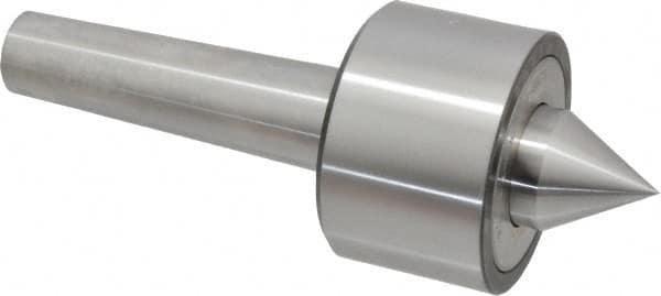 Riten - MT4 Taper Shank, 3" Head Diam 6,000 Lb Capacity Live Center - 4,000 Max RPM, 1-31/32" Head Length, 1-3/8" Point Diam, 1-1/2" Point Len, 2,100 Lb Max Workpc, 7.907" OAL, 1-1/2" Long Tip, Standard Point - Benchmark Tooling