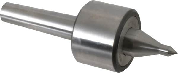 Riten - MT3 Taper Shank, 2-3/8" Head Diam 4,480 Lb Capacity Live Center - 4,000 Max RPM, 1-3/4" Head Length, 3/8" Point Diam, 1-7/8" Point Len, 310 Lb Max Workpc, 7-1/16" OAL, 5/8" Long Tip, Long Point - Benchmark Tooling