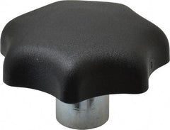 KIPP - 2.48" Head Diam, 7 Point Lobed Knob - 1/2-13 Hole, Thermoplastic, Black - Benchmark Tooling