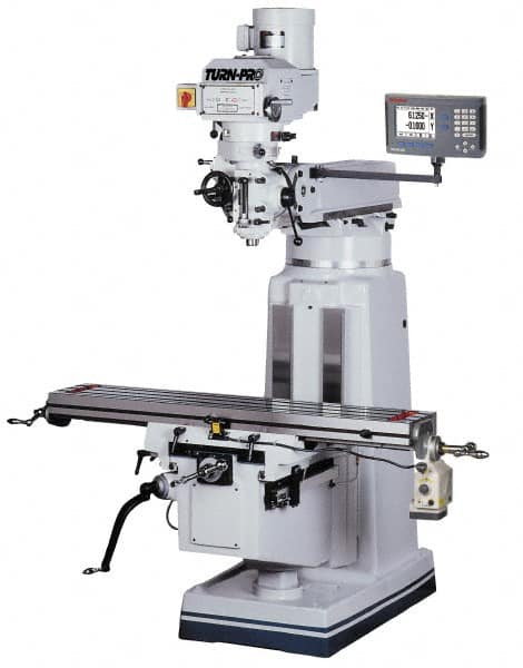 Value Collection - 9 x 49" 3 hp 220/440V 220V Variable Speed Pulley Control 3 Phase Knee Milling Machine - Benchmark Tooling