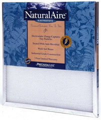 PrecisionAire - 16" Noml Height x 25" Noml Width x 1" Noml Depth, 50 to 60% Capture Efficiency, Wire-Backed Pleated Air Filter - MERV 10, Polyester/Polypropylene, Integrated Frame, For Any Unit - Benchmark Tooling