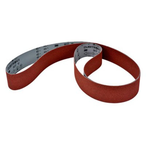 3M Cubitron II Cloth Belt 981F 3 × 132″ 36+ YF-weight Film-lok - Benchmark Tooling
