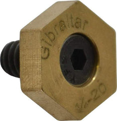 Gibraltar - 5/8" Hex, 1/4-20 Stud Thread, Symmetrical Hex Clamp - 0.11" Hex Height, 15/32" Thread Length, 10 Clamps - Benchmark Tooling