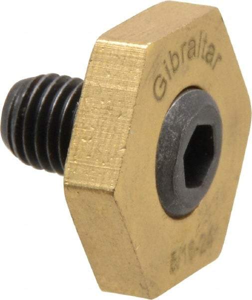 Gibraltar - 13/16" Hex, 5/16-24 Stud Thread, Symmetrical Hex Clamp - 0.11" Hex Height, 15/32" Thread Length, 10 Clamps - Benchmark Tooling