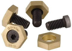 Gibraltar - 5/16-24, 1/2" Long, Steel, Cam Clamp Screw - 13/16" Hex, Use with Gibraltar Fixture Clamp 00642611 - Benchmark Tooling