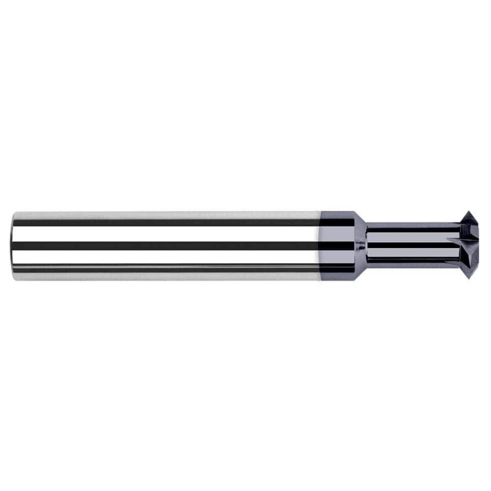 Harvey Tool - 3/8° 3/8" Cut Diam, 1/8" Cut Width, 3/8" Shank, Solid Carbide Double-Angle Cutter - Benchmark Tooling