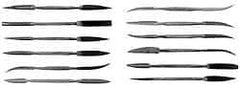 Grobet - 12 Piece Swiss Pattern File Set - 7" Long, 2 Coarseness, Silversmith's Handle - Benchmark Tooling