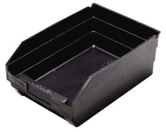 Quantum Storage - 11-5/8" Deep, Black Polypropylene Hopper Shelf Bin - 4" High x 8-3/8" Wide x 11-5/8" Long - Benchmark Tooling