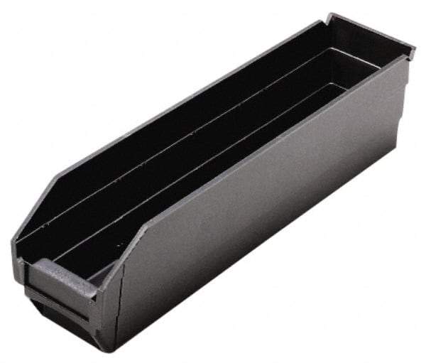 Quantum Storage - 17-7/8" Deep, Black Polypropylene Hopper Shelf Bin - 4" High x 4-1/8" Wide x 17-7/8" Long - Benchmark Tooling