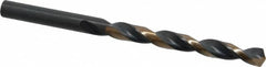Triumph Twist Drill - 0.295" 135° High Speed Steel Jobber Drill - Oxide/Gold Finish, Right Hand Cut, Spiral Flute, Straight Shank, 4-3/8" OAL, Split Point - Benchmark Tooling