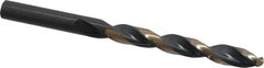 Triumph Twist Drill - 0.358" 135° High Speed Steel Jobber Drill - Oxide/Gold Finish, Right Hand Cut, Spiral Flute, Straight Shank, 4-7/8" OAL, Split Point - Benchmark Tooling