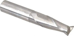 OSG - 27/64", 1" LOC, 7/16" Shank Diam, 2-3/4" OAL, 2 Flute, Solid Carbide Square End Mill - Single End, Uncoated, Spiral Flute, 30° Helix, Centercutting, Right Hand Cut, Right Hand Flute, Series 402 - Benchmark Tooling