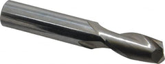 OSG - 31/64", 1" LOC, 1/2" Shank Diam, 3" OAL, 2 Flute, Solid Carbide Square End Mill - Single End, Uncoated, Spiral Flute, 30° Helix, Centercutting, Right Hand Cut, Right Hand Flute, Series 402 - Benchmark Tooling