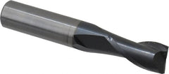 OSG - 1/2", 1" LOC, 1/2" Shank Diam, 3" OAL, 2 Flute, Solid Carbide Square End Mill - Single End, TiAlN Finish, Spiral Flute, 30° Helix, Centercutting, Right Hand Cut, Right Hand Flute, Series 402 - Benchmark Tooling