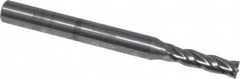 OSG - 9/64", 1/2" LOC, 3/16" Shank Diam, 2" OAL, 4 Flute, Solid Carbide Square End Mill - Single End, Uncoated, Spiral Flute, 30° Helix, Centercutting, Right Hand Cut, Right Hand Flute, Series 404 - Benchmark Tooling