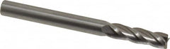 OSG - 3/16", 5/8" LOC, 3/16" Shank Diam, 2" OAL, 4 Flute, Solid Carbide Square End Mill - Single End, Uncoated, Spiral Flute, 30° Helix, Centercutting, Right Hand Cut, Right Hand Flute, Series 404 - Benchmark Tooling