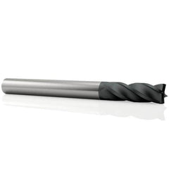 OSG - 22mm, 38mm LOC, 22mm Shank Diam, 102mm OAL, 4 Flute, Solid Carbide Square End Mill - Single End, TiAlN Finish, Spiral Flute, 30° Helix, Centercutting, Right Hand Cut, Right Hand Flute, Series 404 - Benchmark Tooling