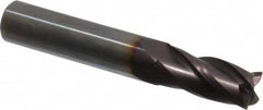 OSG - 27/64", 1" LOC, 7/16" Shank Diam, 2-3/4" OAL, 4 Flute, Solid Carbide Square End Mill - Single End, TiAlN Finish, Spiral Flute, 30° Helix, Centercutting, Right Hand Cut, Right Hand Flute, Series 404 - Benchmark Tooling