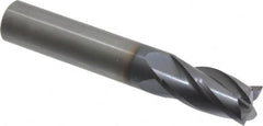 OSG - 9/16", 1-1/8" LOC, 9/16" Shank Diam, 3-1/2" OAL, 4 Flute, Solid Carbide Square End Mill - Single End, TiAlN Finish, Spiral Flute, 30° Helix, Centercutting, Right Hand Cut, Right Hand Flute, Series 404 - Benchmark Tooling