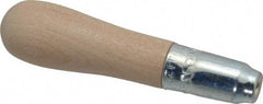 Lutz - 4" Long x 1" Diam File Handle - 1/8" Bore, 1-3/4" Deep, for Use with 3, 4, 5 & 6" Files - Benchmark Tooling