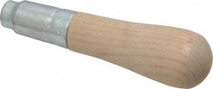 Lutz - 4-1/2" Long x 1-7/32" Diam File Handle - 11/64" Bore, 2" Deep, for Use with 6, 7 & 8" Files - Benchmark Tooling