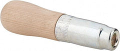 Lutz - 5" Long x 1-5/16" Diam File Handle - 1/4" Bore, 2-1/2" Deep, for Use with 8, 10 & 12" Files - Benchmark Tooling