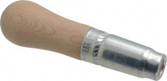 Lutz - 5-1/2" Long x 1-1/2" Diam File Handle - 5/16" Bore, 3-1/8" Deep, for Use with 12, 14 & 16" Files - Benchmark Tooling
