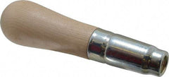 Lutz - 6" Long x 1-9/16" Diam File Handle - 11/32" Bore, 3-3/8" Deep, for Use with 16, 18 & 20" Files - Benchmark Tooling