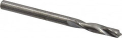 M.A. Ford - 5/32" 118° Spiral Flute Solid Carbide Screw Machine Drill Bit - Bright Finish, Right Hand Cut, 3/4" Flute Length, 2" OAL, Faceted Point, Straight Shank - Benchmark Tooling