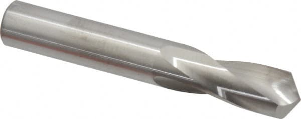 M.A. Ford - 17/32" 118° Spiral Flute Solid Carbide Screw Machine Drill Bit - Bright Finish, Right Hand Cut, 1-3/8" Flute Length, 3-1/2" OAL, Faceted Point, Straight Shank - Benchmark Tooling