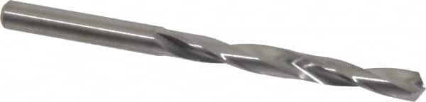 M.A. Ford - #5 118° Solid Carbide Jobber Drill - Bright Finish, Right Hand Cut, Spiral Flute, Straight Shank, 3" OAL, Faceted Point - Benchmark Tooling