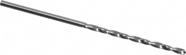 M.A. Ford - #56 118° Solid Carbide Jobber Drill - Bright Finish, Right Hand Cut, Spiral Flute, Straight Shank, 1-1/2" OAL, Faceted Point - Benchmark Tooling